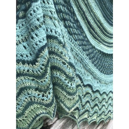 Châle Wooly Moon - patron tricot Une Maille à la Fois