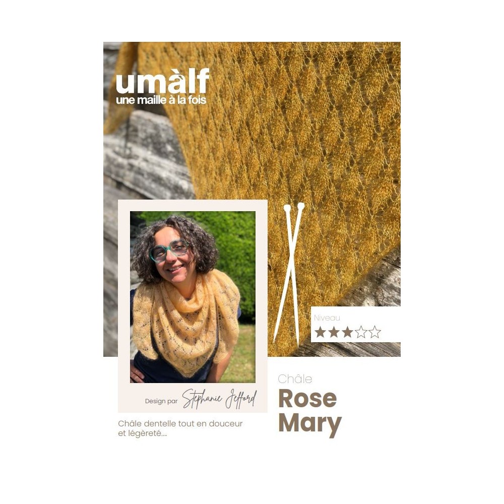 Châle Rose Mary - patron tricot umàlf