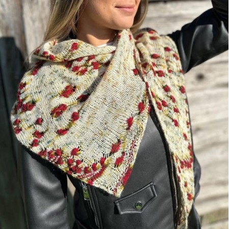Châle Fleurs la châle tricot