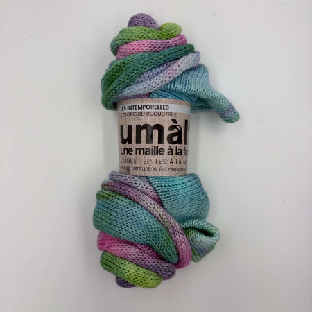 Aquarelle Laine  à chaussette teinte à la main en dégradé Une Maille à la Fois