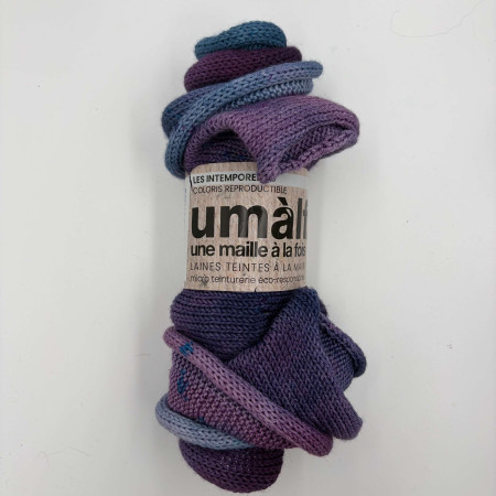 Aquarelle Laine  à chaussette teinte à la main en dégradé Une Maille à la Fois