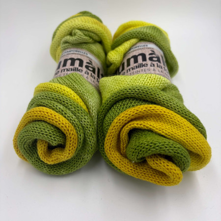 Aquarelle Laine  à chaussette teinte à la main en dégradé Une Maille à la Fois