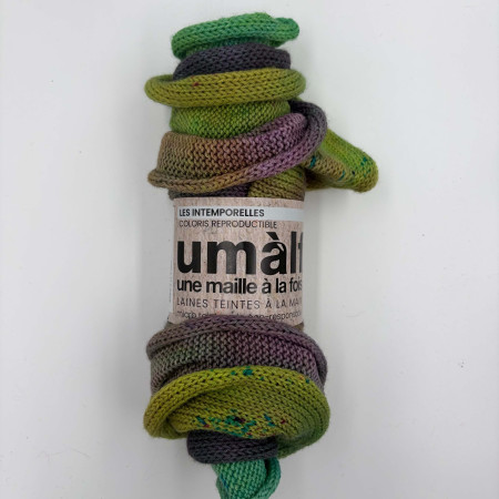 Aquarelle Laine  à chaussette teinte à la main en dégradé Une Maille à la Fois