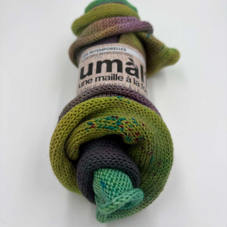 Aquarelle Laine  à chaussette teinte à la main en dégradé Une Maille à la Fois