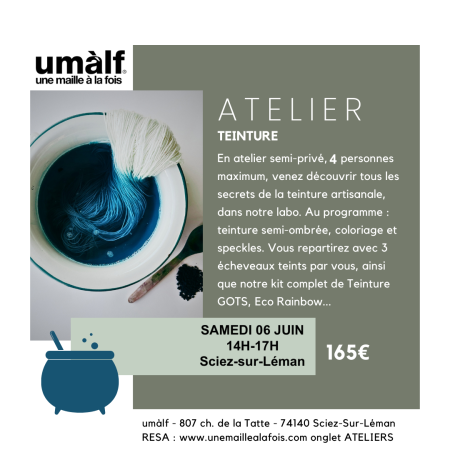 Cours teinture Après-midi - Journée mondiale du tricot