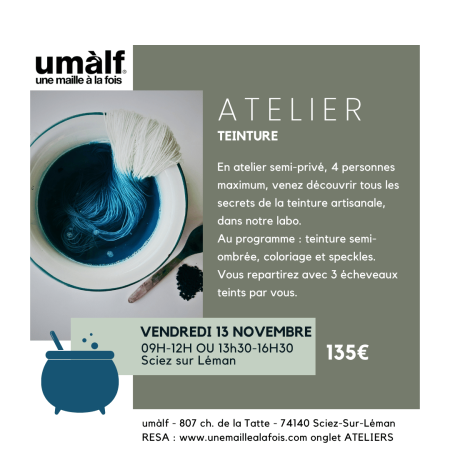 Atelier Teinture - Vendredi 13 novembre