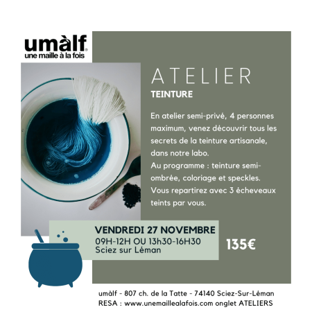 Atelier Teinture - Vendredi 27 novembre
